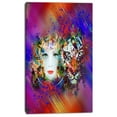 thumbnail image 2 of Visage Coloré de Tigre et Femme - Grande Toile Abstraite, 2 of 3