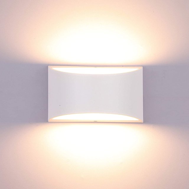 Aplique de pared Interior LED Iluminación ajustable Lámparas de pared Blanco 7W Lámpara de pared moderna Arriba Abajo Apliques de pared Luz decorativa de aluminio para dormitorio Sala de estar Cocina, blanco cálido 3000K brillar Electrónica