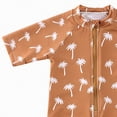 thumbnail image 4 of NIEWTR Baby/Toddler Boy Rash Guard Swimsuit Long Sleeve One Piece Zipper Swimwear Sunsuit Infant Bathing Suit Beachwear 6 12 18 Months 2T 3T(A01-Brown,A01-4-5 Years), 4 of 5