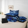 thumbnail image 5 of Feelyou Couple Rustic Wolf Bedding Comforter Set 7pcs for Teens, Blue Romantic Rose King Bedding Sets, Mystic Jungle Galaxy Moon Reversible Bed Sheets, Ultra Soft Bedroom Decor, 5 of 7