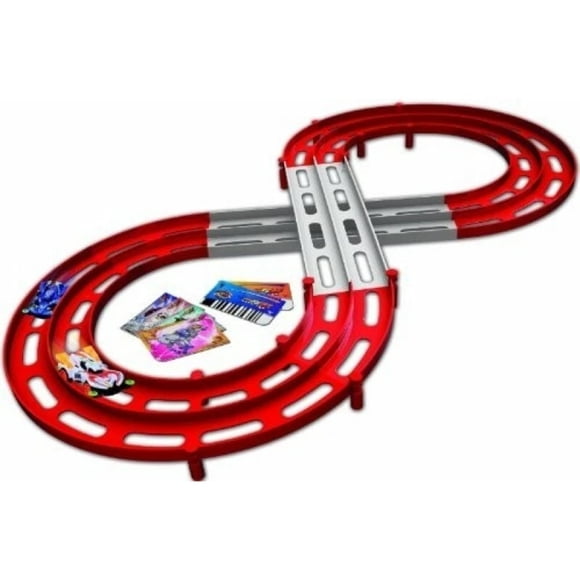 Toytexx Scan2Go 2-Lane Figure-8 Racing Track Set for Kids – 100 x 210 cm Home Track with Cards & Characters – Toy Race Track for Boys & Girls – Compatible with Scan2Go Cars