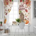 thumbnail image 5 of Fsddascl Fall Hedgehog Blackout Curtains for Bedroom/Living Room, Thermal Insulated Kitchen Curtains, Thanksgiving Pumpkin Sunflower Leaves Beige Grommet Darkening Window Treatment Drapes 27.5"x39"x2, 5 of 6