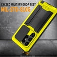 thumbnail image 6 of Decase Case for S24 Plus Ultimate Drop Protection Case,Military Grade Heavy Duty Metal,Shockproof Rugged Dustproof Strong Kickstand,Slide Lens Guard Full Body Protection Case Cover, Yellow, 6 of 7
