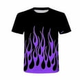 thumbnail image 2 of APEXFWDT Mens Casual Short Sleeve TShirt Summer Flame Print Crewneck Workout Tops Regular Fit Basic Tee TShirt, 2 of 6