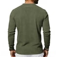 thumbnail image 4 of SOOMLON Long Sleeve Henley Shirts for Men Big and Tall Button Dress Shirt Textured Solid Tshirt Warm Casual Work Wear, 4 of 5