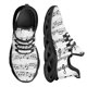thumbnail image 1 of Zapatos de plataforma Cuscal con diseño de notas musicales en blanco y negro, cómodos y transpirables para primavera y verano., 1 of 6