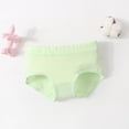 thumbnail image 2 of Jinhomg Teen Girls Cotton Underwear Briefs Solid Color Bikini Panties Soft Breathable Underpants Student Children's Comfortable Knickers Green,1-3 Years, 2 of 7