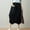 Black#2, variant on LEBONYARD Womens Summer Casual Elegant Elastic High Waist Skirt,Women's Elastic Waist Solid Cotton and Linen Skirt Loose Large Lantern Skirt Gray Free Size