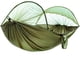 thumbnail image 2 of Hamaca con mosquitera, capacidad de carga de 300 kg, secado rápido, hamaca de tela de paracaídas ultraligera, con 2* mosquetones, 2* correas de bucle resistentes para exteriores, camping, jardín, 2 of 7