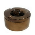 thumbnail image 1 of Crosby Street Bronze Table Top Ash Tray, 2 Pieces, Glazed Ceramic, Durable Dolomite, 4 1/2 Inch Diameter, 1 of 4