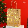 thumbnail image 2 of Christmas Snowflake Tote Gift Bag – 12pcs Kraft Paper Holiday Packaging, Reusable Gift Bags for Party, Home & Gift Wrapping, 2 of 5