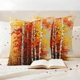 thumbnail image 3 of Autumn Yellow Leaves Outdoor Waterproof Pillow Covers, Fall Natural Forest Branch Watercolor Decorative Square Throw Pillowcase Sofa Cushion Sham for Patio/Couch/Chair, 16"x16" 2 Pack, 3 of 8