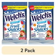(2 pack) Welch's Fruit Snacks, Holiday Mixed Fruit, 2.25oz Bag