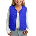 thumbnail image 2 of Bixock Toddler Girls Puffer Vests Girls Zip Up Jackets Kids Fleece Vests Waistcoat Outerwear Sleeveless Crew Neck Padded Thermal Daily Jacket for Kids 2-14Years, 2 of 7
