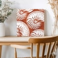 thumbnail image 2 of Framed Canvas Wall Art for Living Room Burnt Orange Shell Wall Decor, Coastal Conch Ocean Marine Life Aesthetic Paintings for Bedroom Office Kitchen, Ready to Hang Artwork Wall Pictures 16x16 Inch, 2 of 9