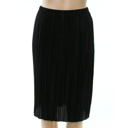 MSK - MSK NEW Deep Black Women's Size XL Pull-On Pleated Straight Skirt ...