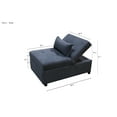 thumbnail image 2 of Folding Ottoman Bed, Convertible Ottoman Sofa Sleeper Bed, Velvet, Dark Gray, 2 of 10
