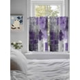 thumbnail image 4 of Purple Grey Tier Curtains 45 Inches Long, Abstract Art Oil Painting Modern Geometric Window Treatment Curtain Drapes, Small Curtain Drapes for Bathroom Laundry Room, 27.5"x45", 2 Panels, 4 of 7
