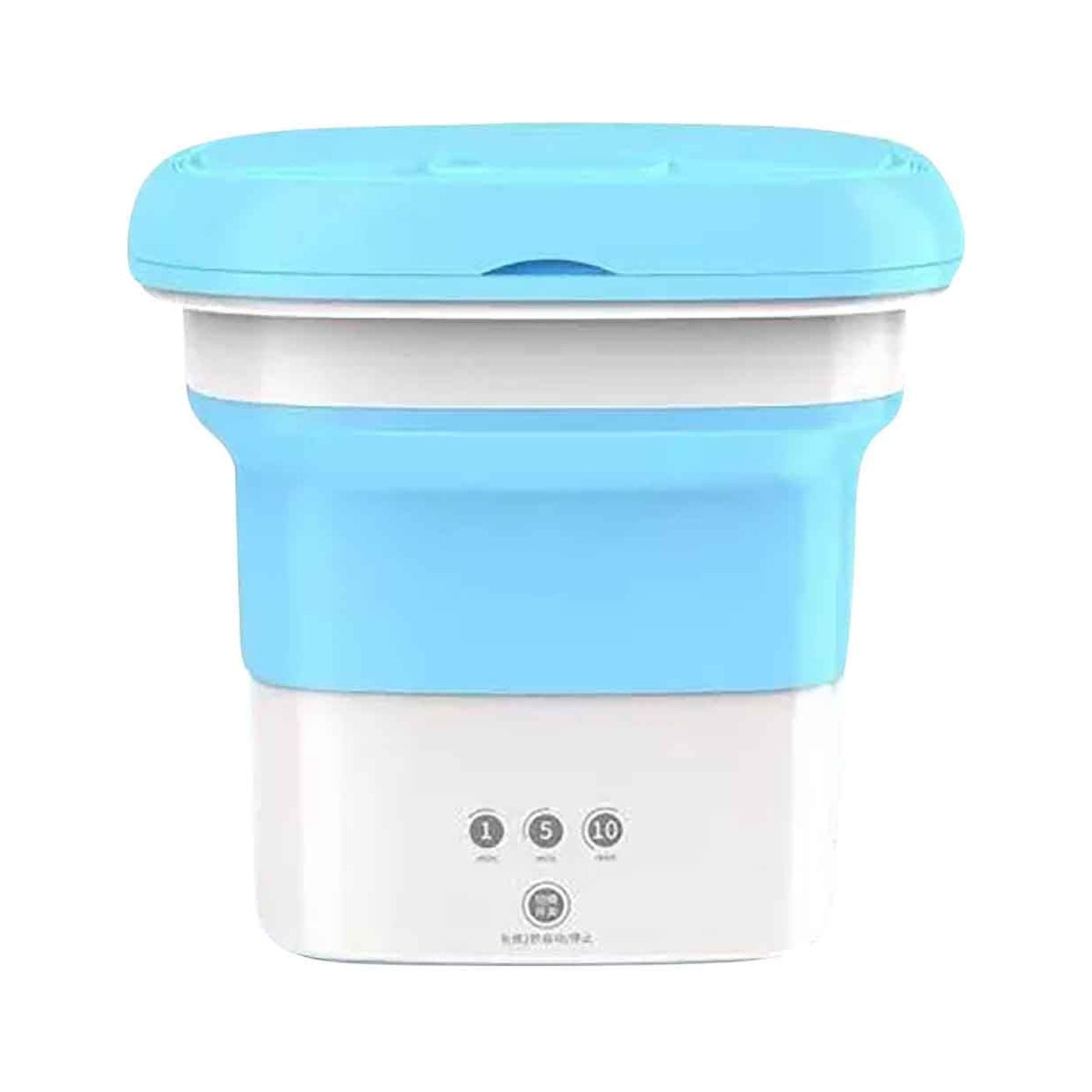 SATRINO Mini Portable Washing Machine - Automatic Foldable Washing machine with Blue Light- For Underwear, Socks, Baby Clothes, Towels - Collapsible Washing Machine for Travel,Camping, Dorm, RV