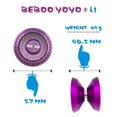 thumbnail image 2 of Xingzhi BEBOOYOYO Cool Alloy Professional YoYo Ball Trick Bearing String Toy Purple 1Set, 2 of 6