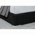 thumbnail image 5 of Velvet Upholstered California King Size Bed with Electric Fireplace, USB Port, Modern Bedroom Bed Frame, Black, 5 of 7