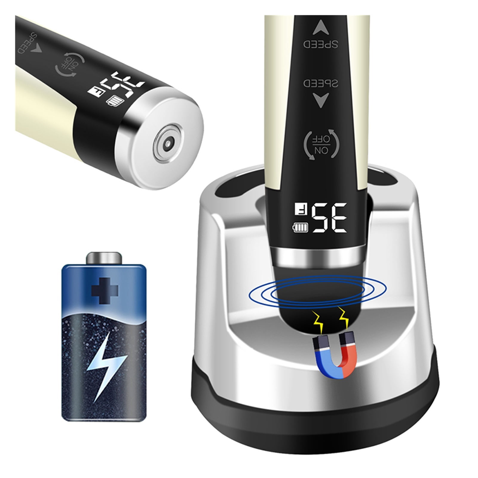 35000RPM Nail Drill Machine, Portable Power Storage Electric Nail Sander, Professional Manicure, Portable Electrical Nail File For Acrylic Nails ,Lightweight and Portable