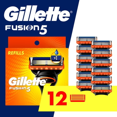 Gillette Fusion5 Razor Blades for Men, 12ct Razor Blade Refills