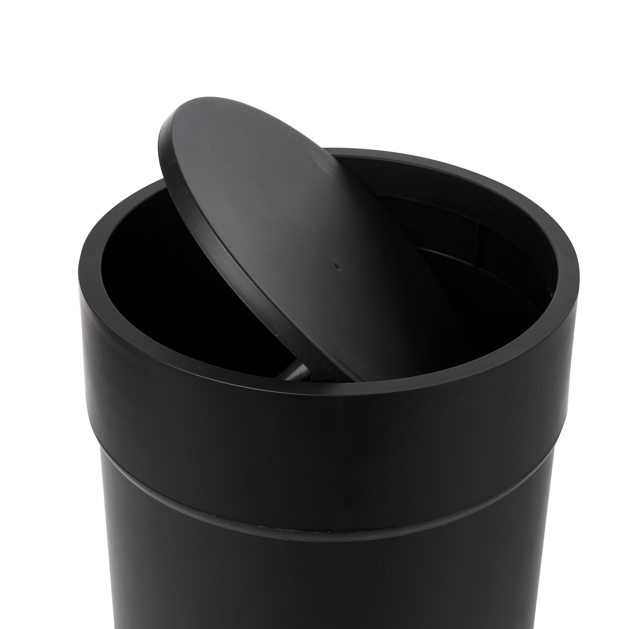 Umbra 1009613-040 2.2 gal Twirla Trash Can with Swing-top Lid - Black, 1 -  Fry's Food Stores