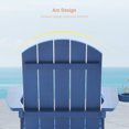 thumbnail image 6 of ACEGOSES 1 Pcs Outdoor Patio Adirondack Chair with Cup-holder for Garden, Lawn Yard and Beach, Navy Blue, 6 of 9