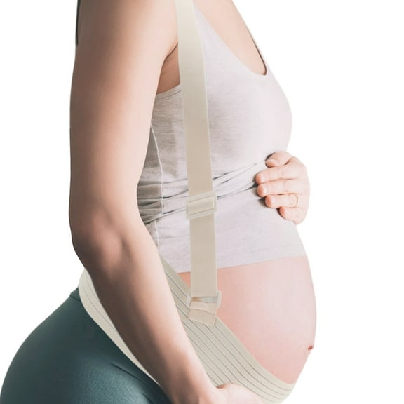 Vocoste Pregnancy 1Pc Belly Band Maternity Belly Band with Adjustable Straps for Pregnant Women Apricot Medium