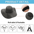thumbnail image 3 of Sombrilla, protección solar, sombrero de paja para el ocio de verano., 3 of 6