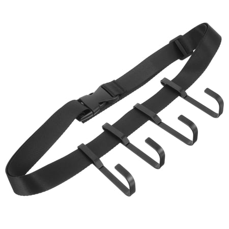 Amosfun 1Set Hunting Tree Stand Strap Hooks Black Metal Multi Hook Holder for Outdoor Gear