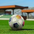 thumbnail image 1 of Balón de Fútbol Shamjiam Tamaño 5 Entrenamiento con Patrones Novedosos Multicolor, 1 of 8