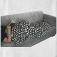 thumbnail image 5 of Floral Soft Flannel Fleece Throw Blanket, Circular Abstract Monochrome Flowers Interpretation Illustration, Cozy Plush for Indoor and Outdoor Use, 60" x 80", Charcoal Grey and White, by Ambesonne, 5 of 5