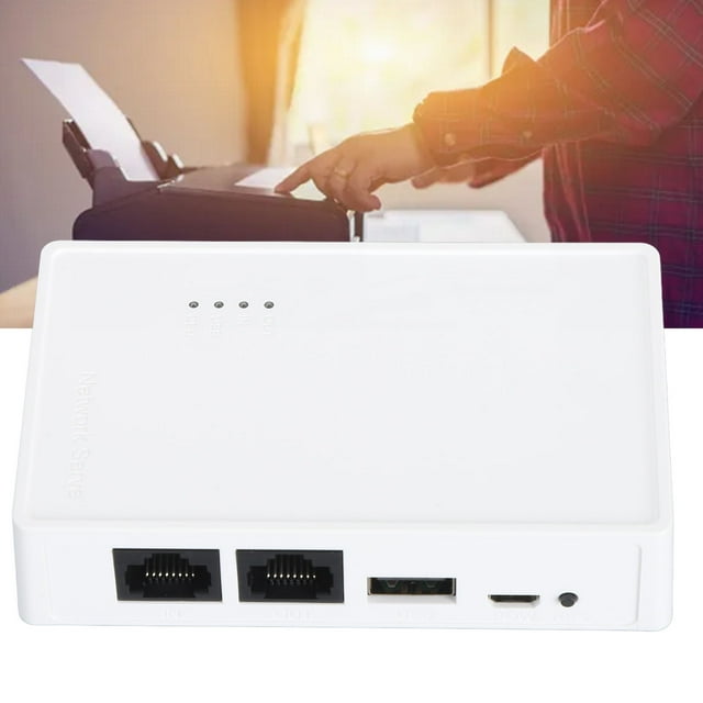 USB2.0 Wireless Print Server, White Improve Efficiency USB WiFi Print Server 480Mbps Easy Operation for for 4 Printers