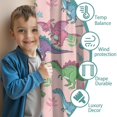 thumbnail image 3 of Blackout Kids Curtains,Pink Cartoon Dinosaurs Leaves Pattern Childrens Insulated Curtains Set Of 2,Bedroom Essentials,Toddler Room Decor 52"x84", 3 of 5