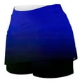 thumbnail image 4 of LEBONYARD Golf Skorts for Women with Shorts,Women's Performance Yoga Skort,Women's Gradient Color Mid-waist Skirt Pants Sports Shorts Bottoming Skirt Pants Dark Blue XL, 4 of 5