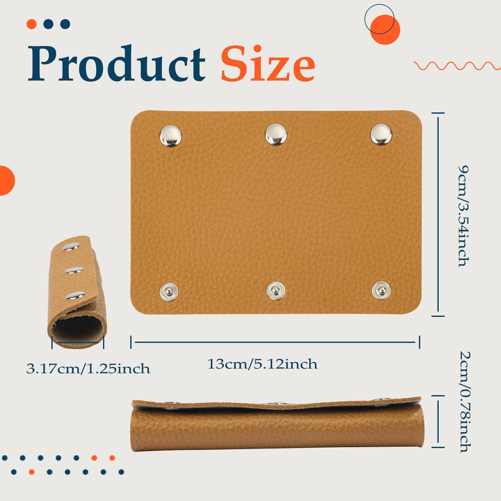 2 PCS Handbag Handle,Mcredy Leather Wrap Covers Purse Wallet