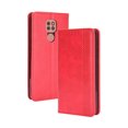 thumbnail image 1 of Compatible with Motorola Moto G9 Play Case Magnetic Closure Vintage Pattern PU Leather Wallet Cover with Card Slots-Red, 1 of 5