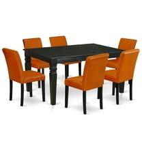 East West Furniture Dining Room Set Black, WEAB7-BLK-61