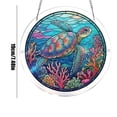 thumbnail image 2 of Ocean Sea Turtle Acrylic Suncatcher Puzzle, 7.87 Inch 83-Piece Kit with Frame & Screws, 2 of 4