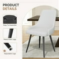 thumbnail image 3 of Hawsaiy PU leather Dining Chairs Set of 2 with Durable Metal Legs,White, 3 of 7