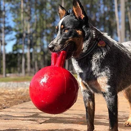 Jolly Pets Mini Tug n Toss Ball Dog Toy, 4", Red