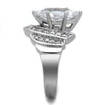 thumbnail image 4 of Women's High Polished Stainless Steel Engagement Ring with 14.7 mm AAA Cubic Zirconia - Size 8, 4 of 4