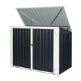 thumbnail image 1 of Costway Cobertizo de Jardín Multifunción Caseta de Metal Exterior para Almacenar Herrmientas Cubo de Basura 173 x 97 x 134 cm, 1 of 9