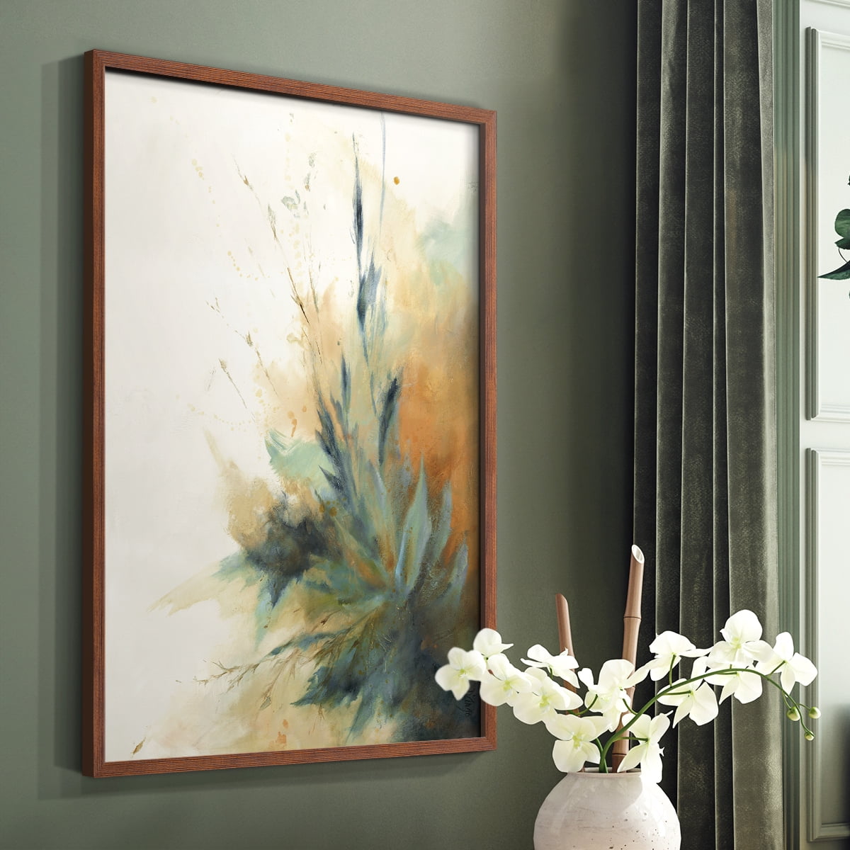 Desert Song II Framed Print in Brown Solid Wood Framed Print No Nail Hanging