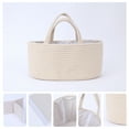 thumbnail image 3 of Unique Bargains 1 Pack Woven Storage Basket Bin with Divider and Handle Beige L, 3 of 7