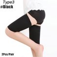 thumbnail image 1 of 1paire Manchons de Compression pour Femmes Récupération Cuisse Soutien Bas 20-30 MmHg Bas de Compression avec Bande en Silicone type3-Noir G, 1 of 6