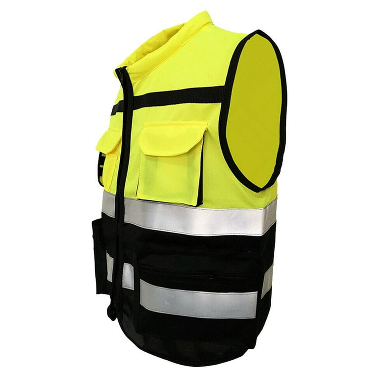 Buy Wholesale China Reflective Vest,safety Vest With 2 Inch Dual Tone  Reflective Strips Yellow W/ Zipper Ansi Standards & Reflective Safety Vest  at USD 1.33