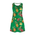 thumbnail image 3 of Womens Sleeveless Summer Dresses Hawaiian Print Sundress Casual Beach Dress Tropical Tank Dress with Pockets, 3 of 8